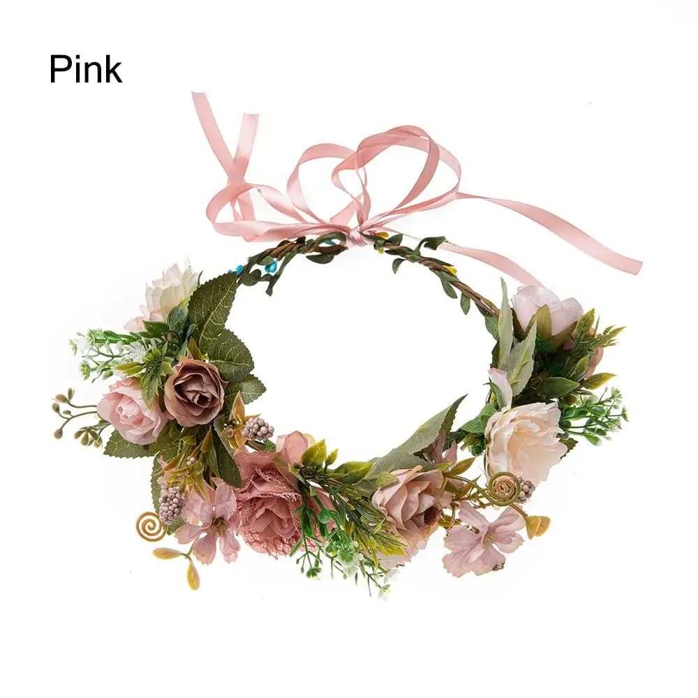 Couronne de fleurs pour femmes et filles, bande de sauna pour cuir chevelu vert, pièce de sauna, fes