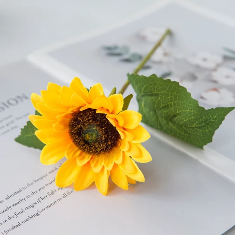 Fleur artificielle Tournesols Maison Jardin Table Décoration Étamine De Mariage Bouque Festival Faux