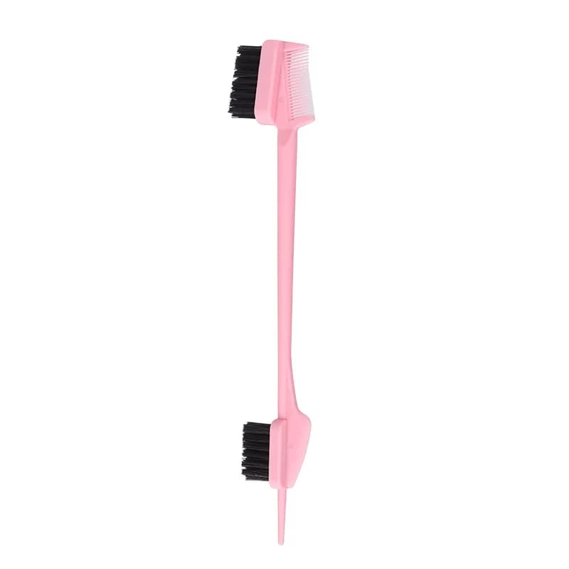 Brosse de coiffure pour le modelage des bords, brosse à double tête avec peigne à dents fines, spéci