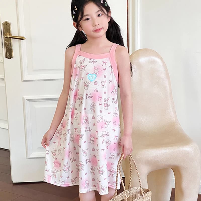 Robe d'été à fleurs bleues pour filles de 11 à 12 à 13 ans, vêtements décontractés sans manches pour