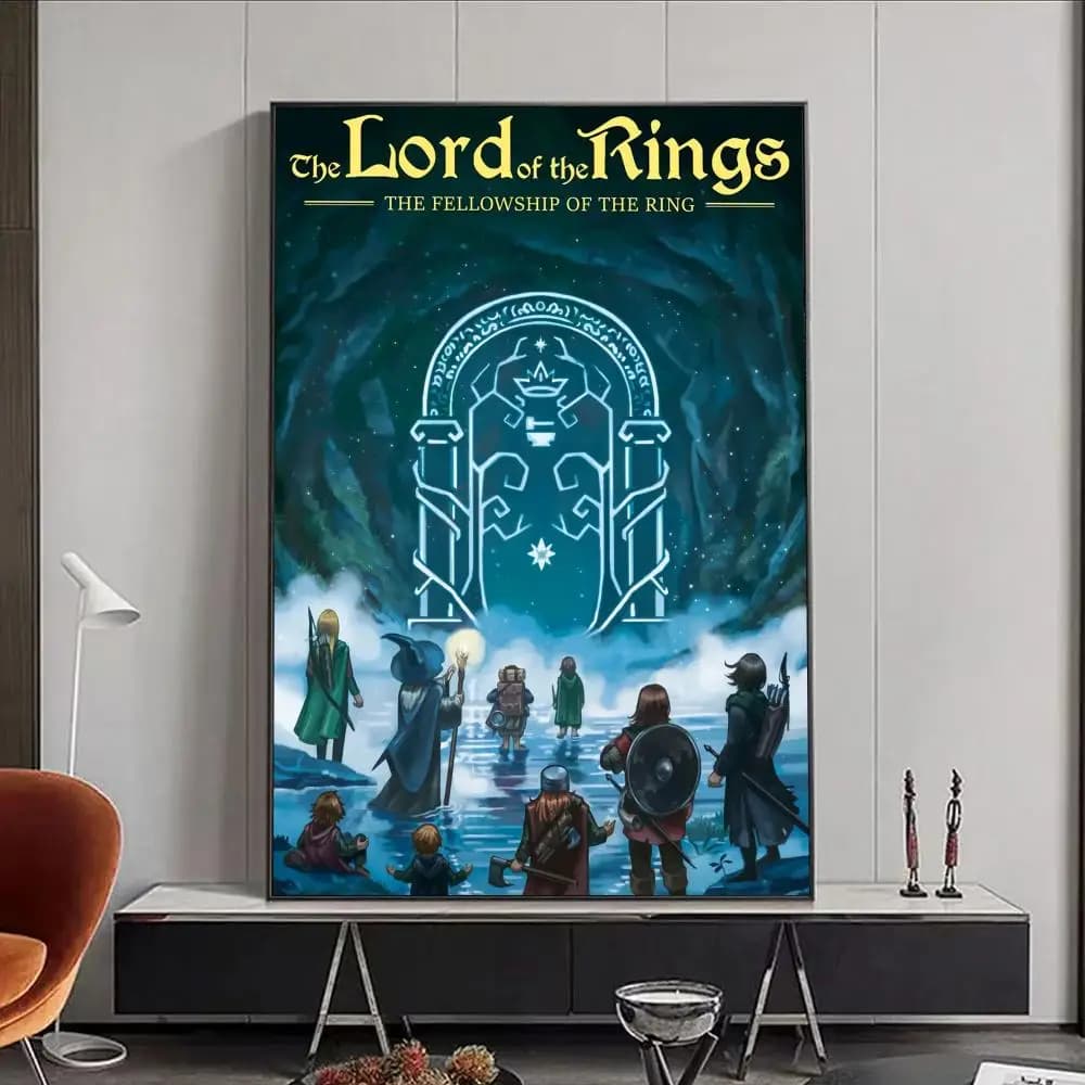 Affiche du film le seigneur des anneaux HD, auto-adhésive, étanche, Art mural, idéal pour la maison,