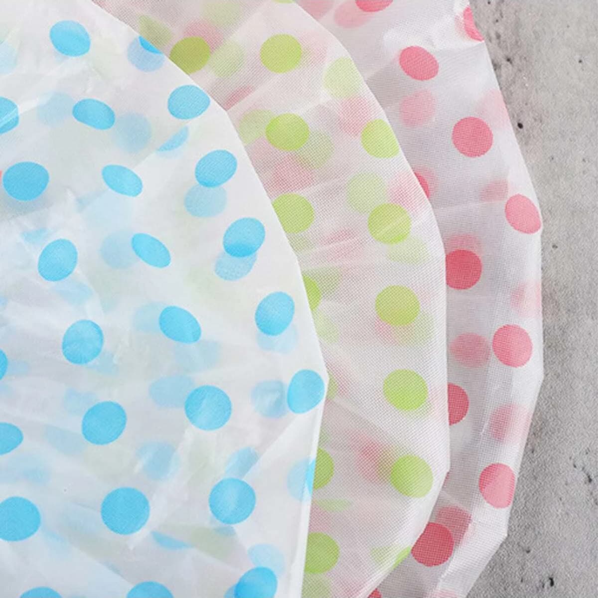 Bonnets de douche jetables épais colorés avec bandes élastiques, bonnets de douche imperméables, sal