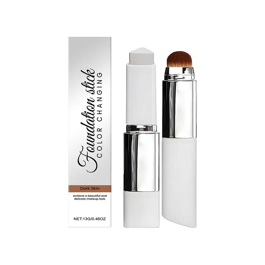 Stick de fond de teint changeant de couleur 2-en-1, correcteur haute couvrance, léger, hydratant, il