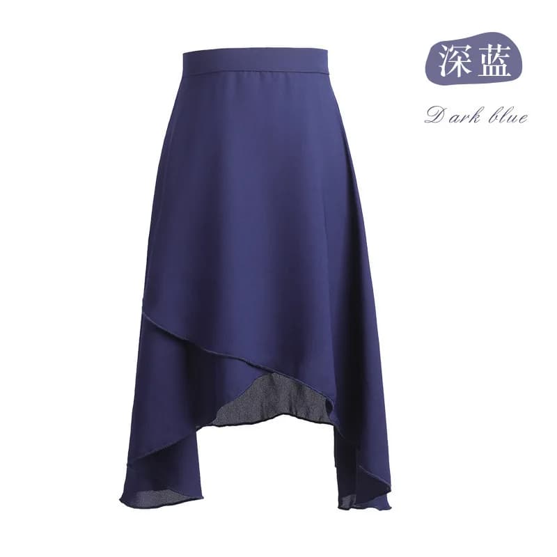 Jupe de danse de ballet pour adulte avec ceinture, tablier mi-long en mousseline, costume d'entraîne