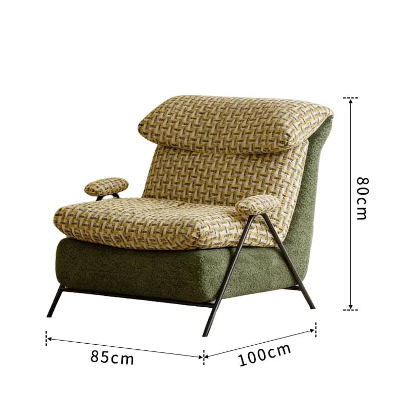 Fauteuil d'appoint design, fauteuil de salon, fauteuil de réception, fauteuil moderne de luxe en che