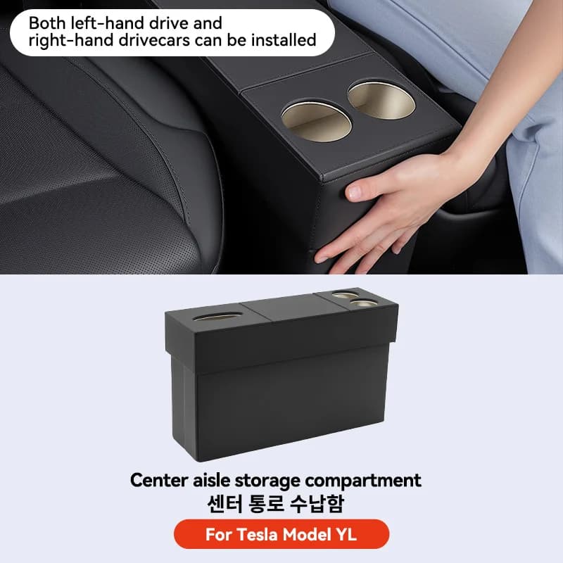 Boîte de rangement YZ pour l'aisle entre les sièges, pour Tesla Model YL 6 places, boîte de rangemen