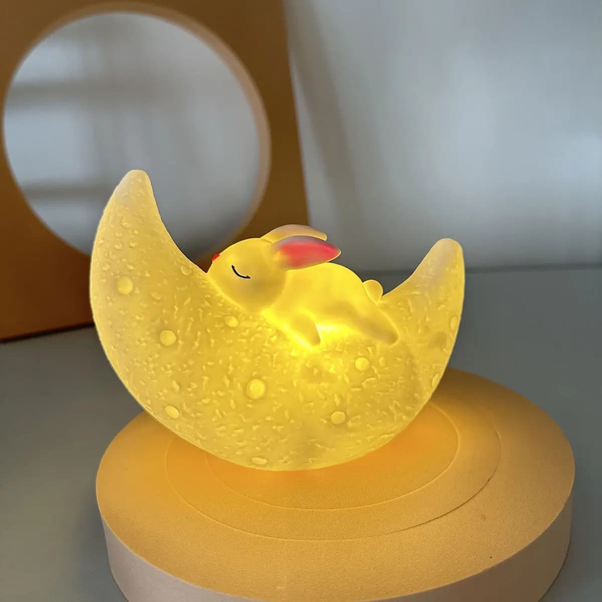 Veilleuse veilleuse lune lapin veilleuse chambre chevet atmosphère lumière mignon créatif décoration