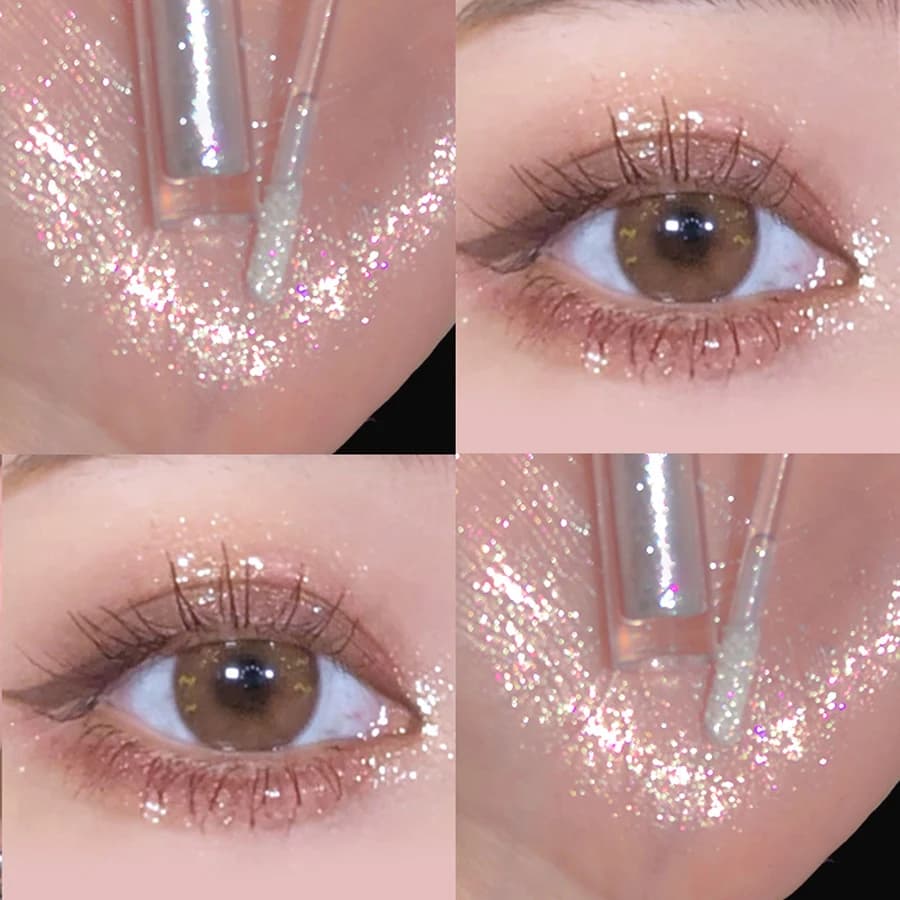 Fard à paupières liquide à haut Pigment, imperméable, durable, pas facile à décolorer, paillettes pe