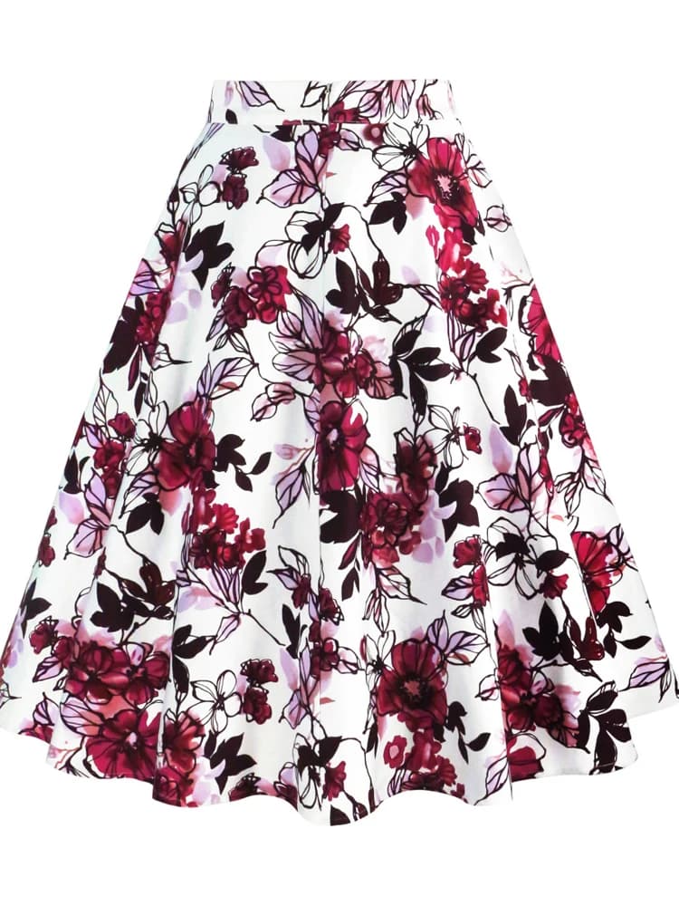 2025 été jupe Midi piste Vintage Rockabilly robe d'été rouge femmes Sexy Pinup 50S coton à pois moti