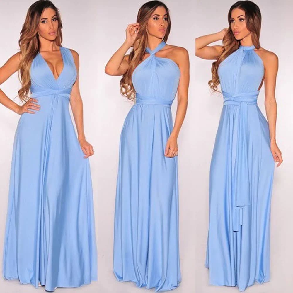 Sexy mode BandageLong robes femmes fille été Boho femme rouge longues robes mode Multi corde panseme