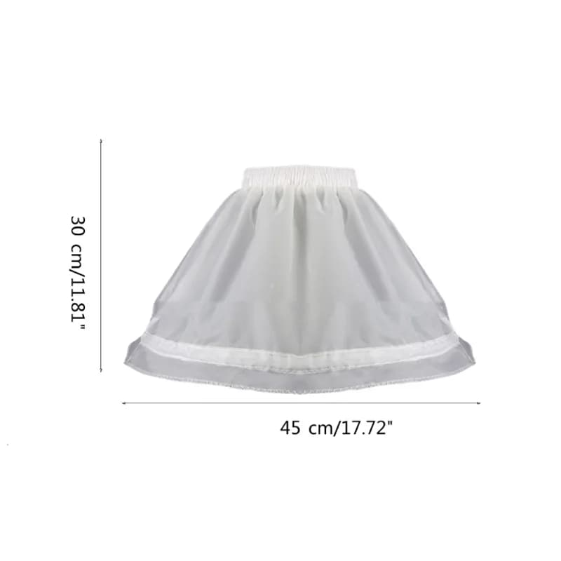 Sous-jupe crinoline pour petite fille, jupon trapèze, robe Lolita avec cerceau, sous-jupe courte