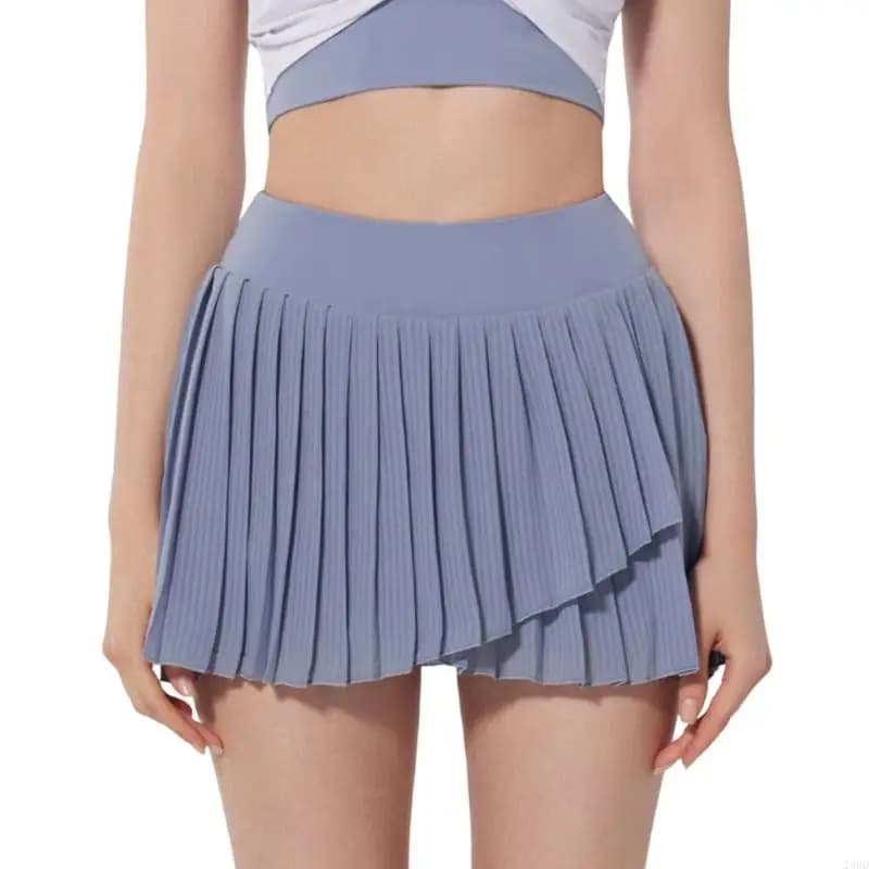 Jupe Tennis avec short intégré pour femmes, robe athlétique plissée à taille extensible, pour Golf, 