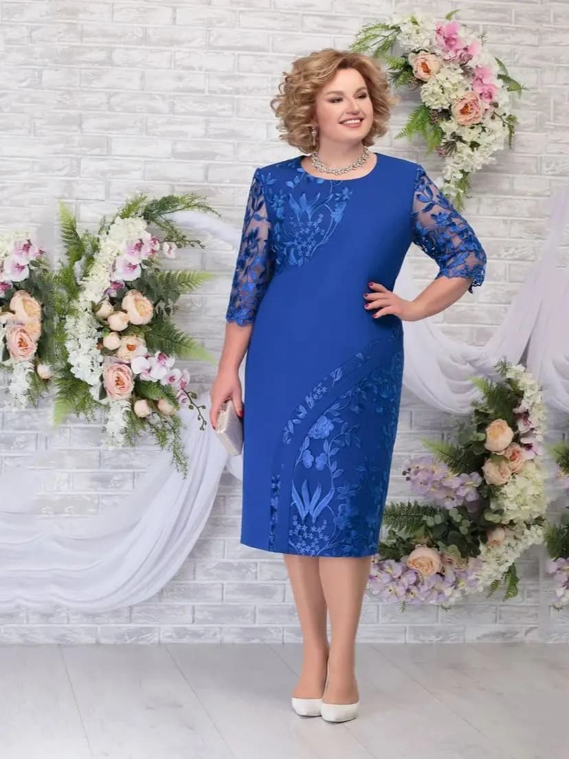 Robe de cocktail en dentelle brodée épissée pour femme, robe amincissante, coupe couvertes, grande t