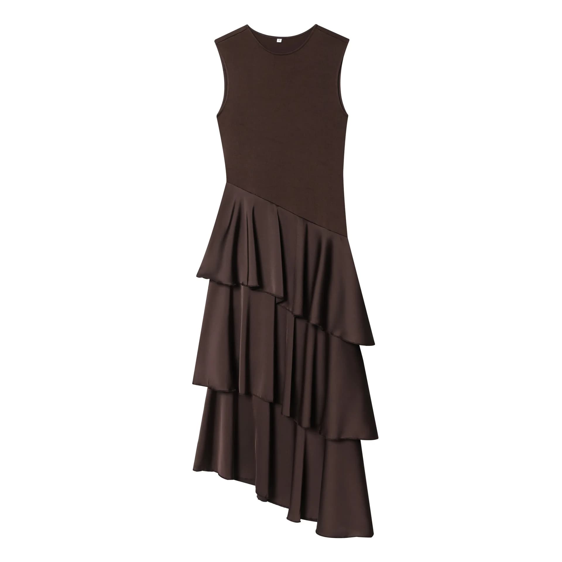 Robe Courte Simple et Élégante en Satin, Style Roman Bridge, Nouvelle Tendance Urbaine, Taille Haute
