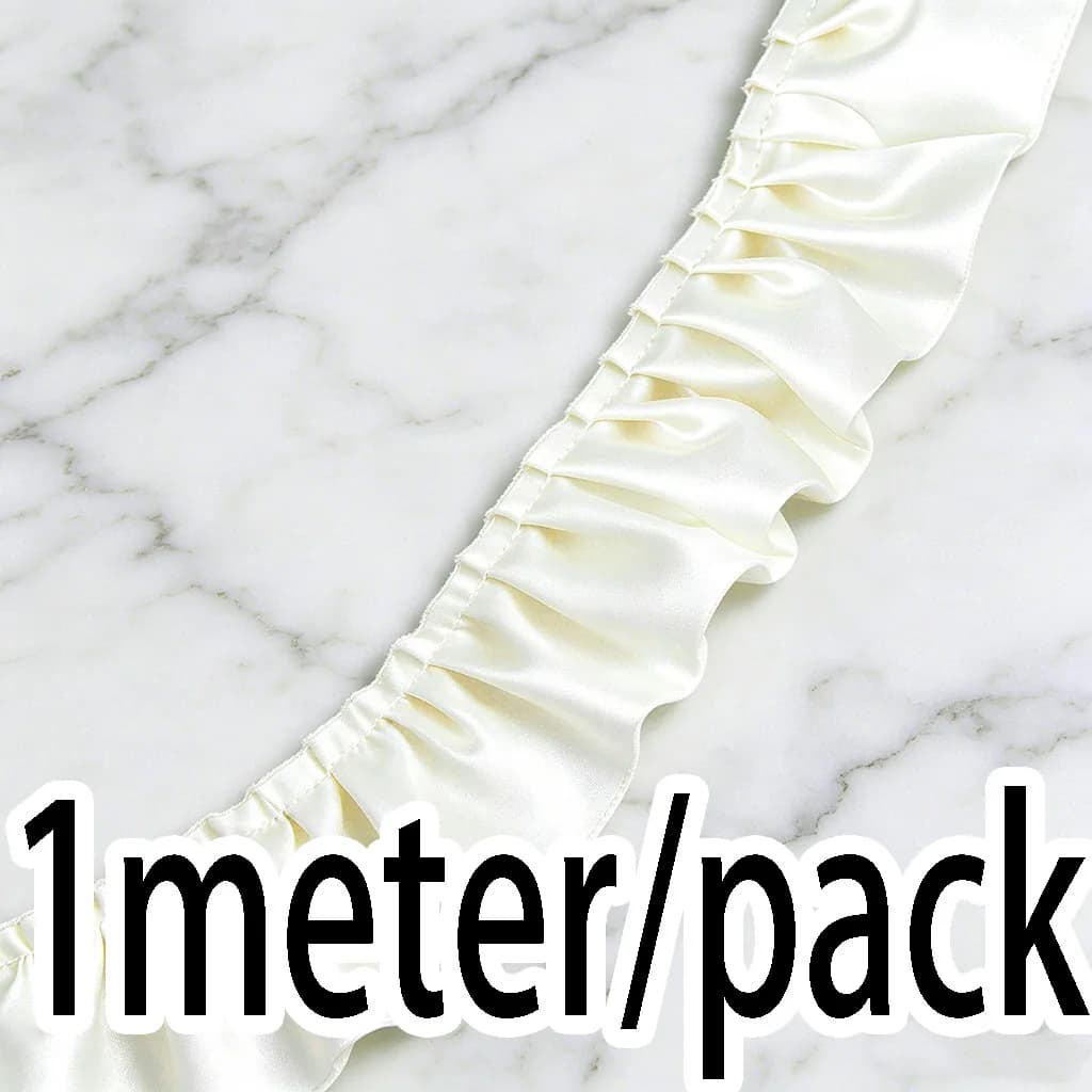 (1 mètre/rouleau) 5,5 cm Dentelle double couche à volants pour jupe de princesse, accessoire de conf