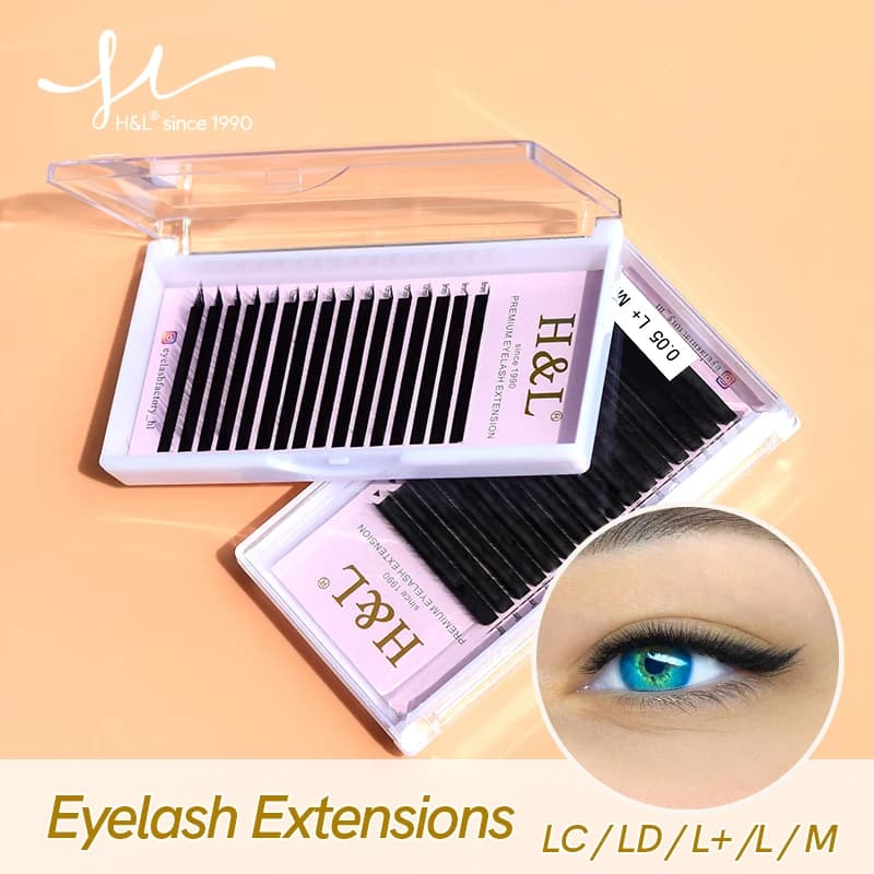 H & L depuis 1990 16 rangées boucles spéciales L/L + LD/LC/M Curl 8-15 longueur faux cils en vrac Ex