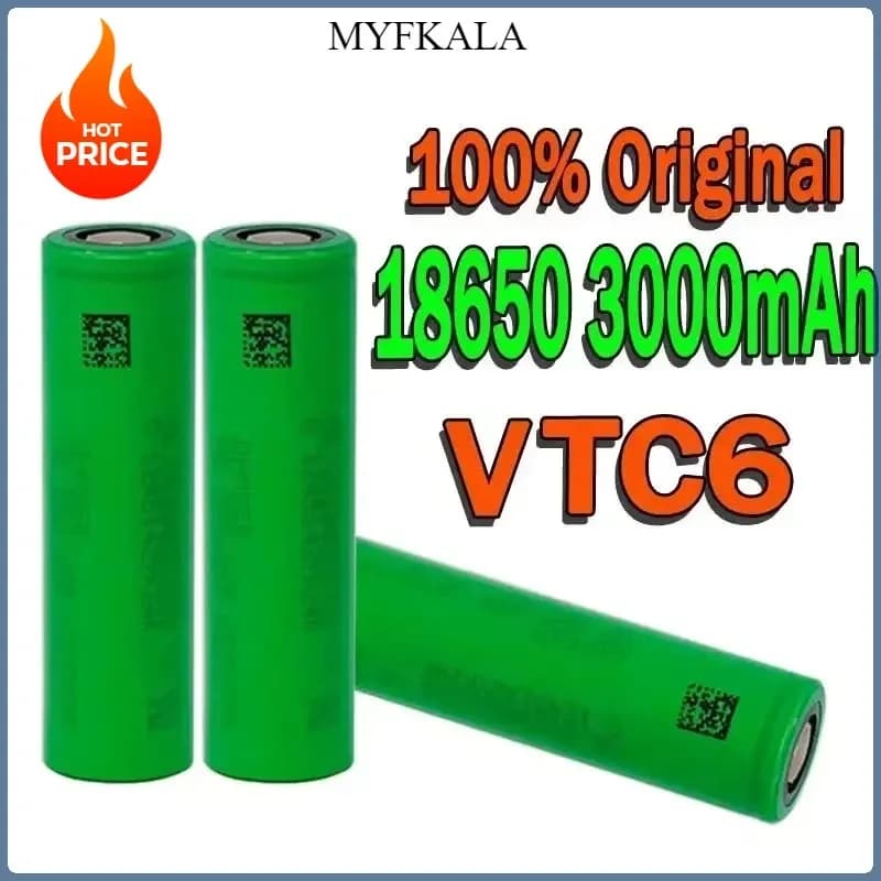 Batterie Li-ion rechargeable VTC6 3,7 V 3000 mAh 18650 18650 VTC6 30 A 🔌 🏆