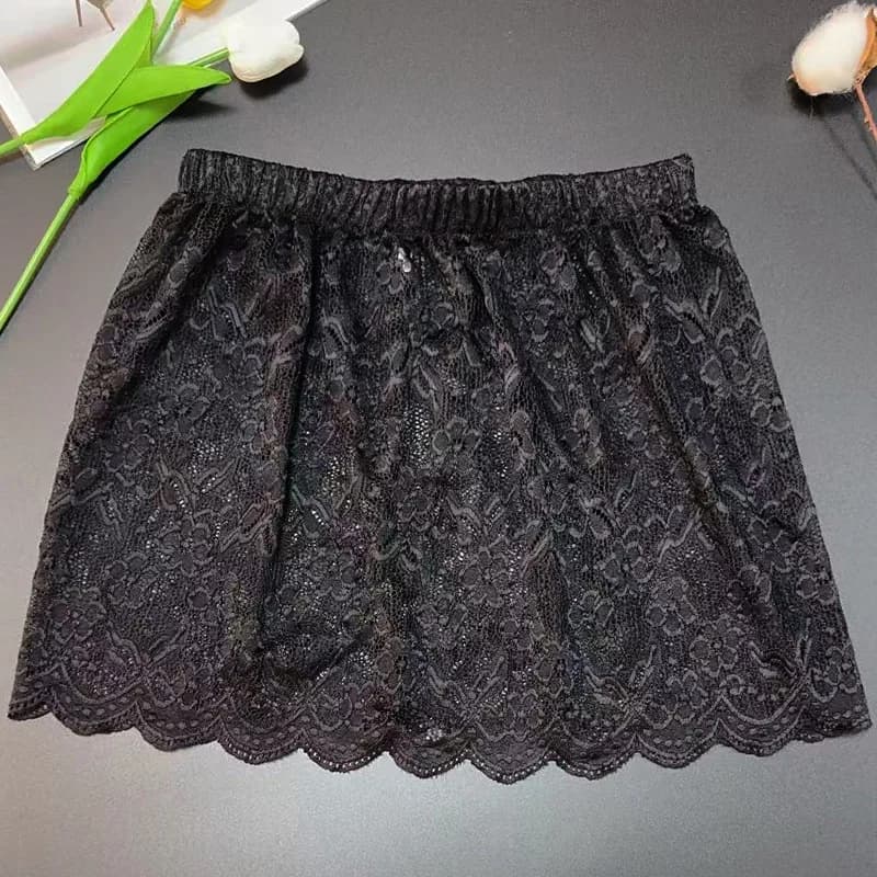 Jupe superposée en dentelle florale exquise, Style fille Mori japonais et coréen, demi-jupe superpos