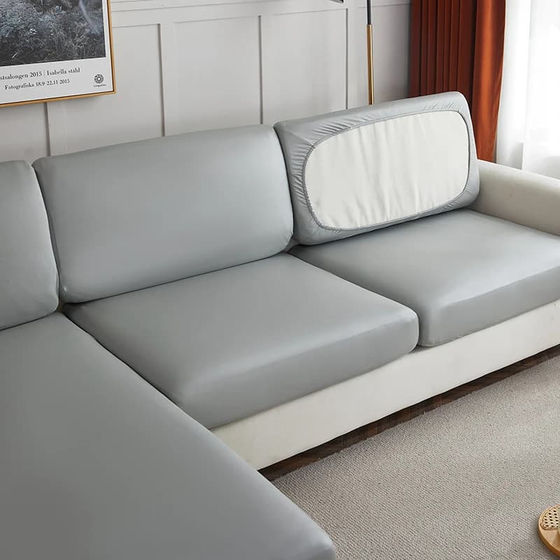 Housse de coussin de canapé imperméable en cuir PU, 1/2/3/4 places, housse de dossier, protection de