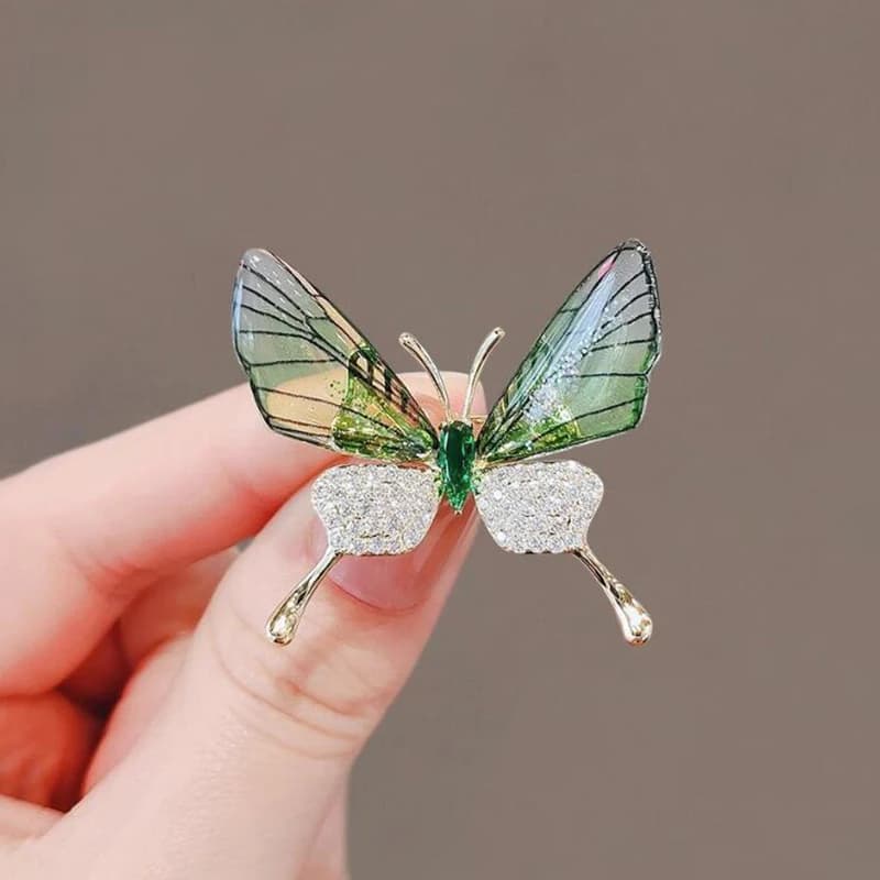 Broche papillon, corsage insecte, accessoire pour femme, ailes transparentes en acrylique, épingle à