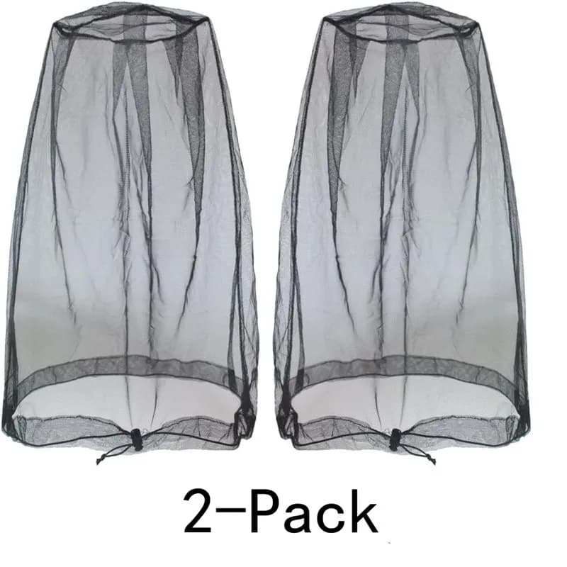 Filet anti-moustiques pour la tête, lot de 2, protection contre les mouches et les insectes, filet d