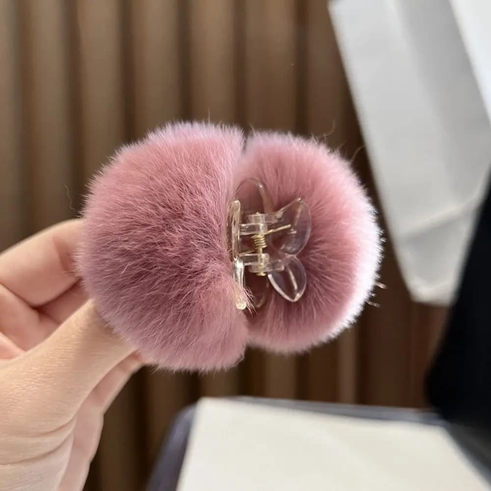 Pinces à cheveux en fourrure de lapin mignonnes pour femmes et filles, accessoires pour cheveux, épi
