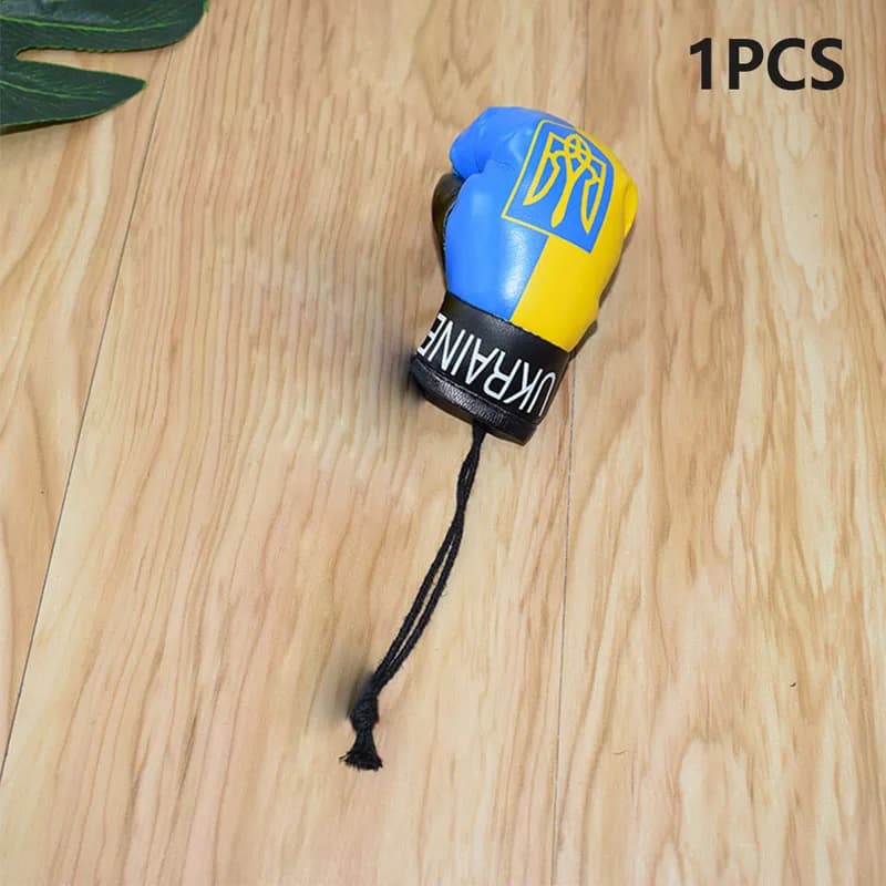 Porte-clés pendentifs gants de boxe drapeau national ukrainien accessoires