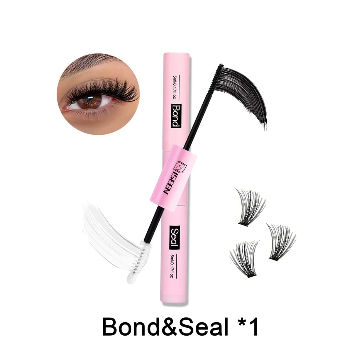 ISEEN – liaison et joint pour cils, 10ml, pour grappes de cils, Super tenue, longue durée, Non irrit
