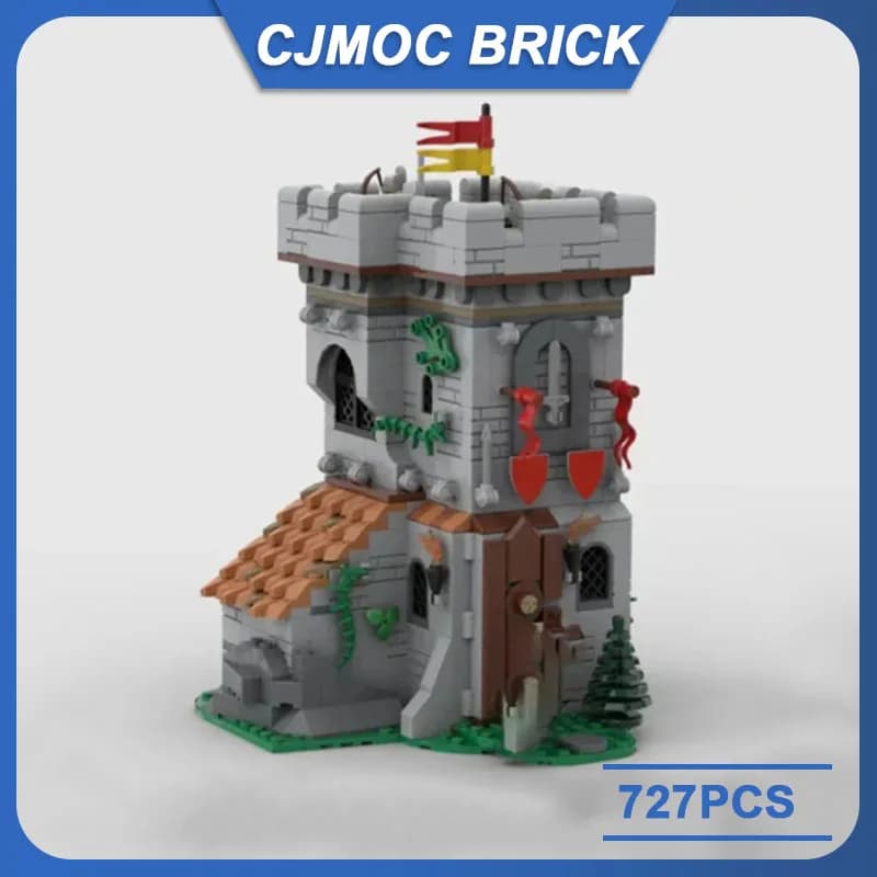 Château médiéval modèle Moc briques de construction Lion chevaliers technologie postale blocs modula