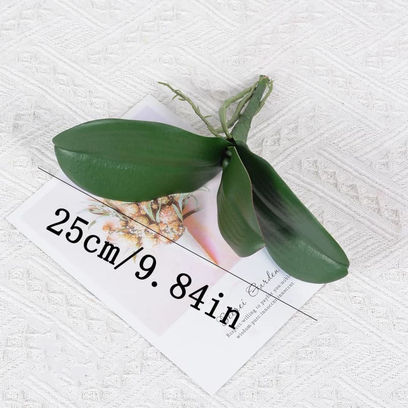 Simulation de feuille de Phalaenopsis, plantes artificielles, feuille de Phalaenopsis en caoutchouc 