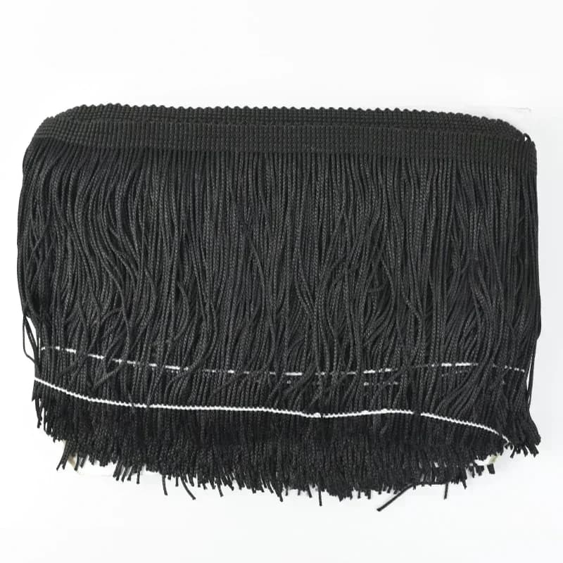 Franges à pampilles longues pour la couture de vêtements, rubans décoratifs, franges de robe en tiss