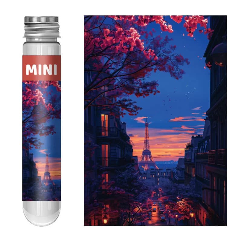 150 pièces "Night in Paris" Mini tube à essai Puzzle adulte dessin animé Puzzle jouet Mini 150 pièce