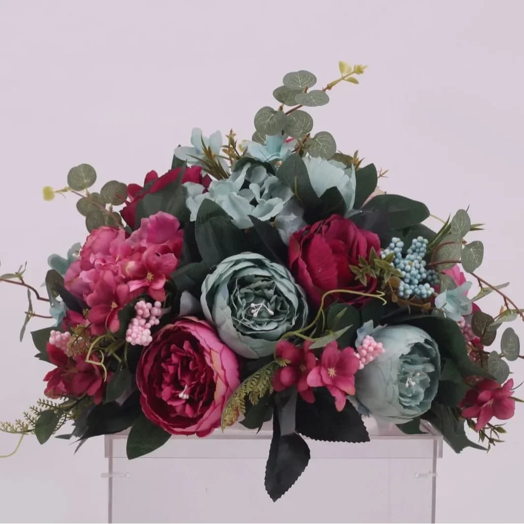Long Lasting Rose Artificial Flower Ball Home Holiday Dining Table Decor Balcony Rail Display Christ