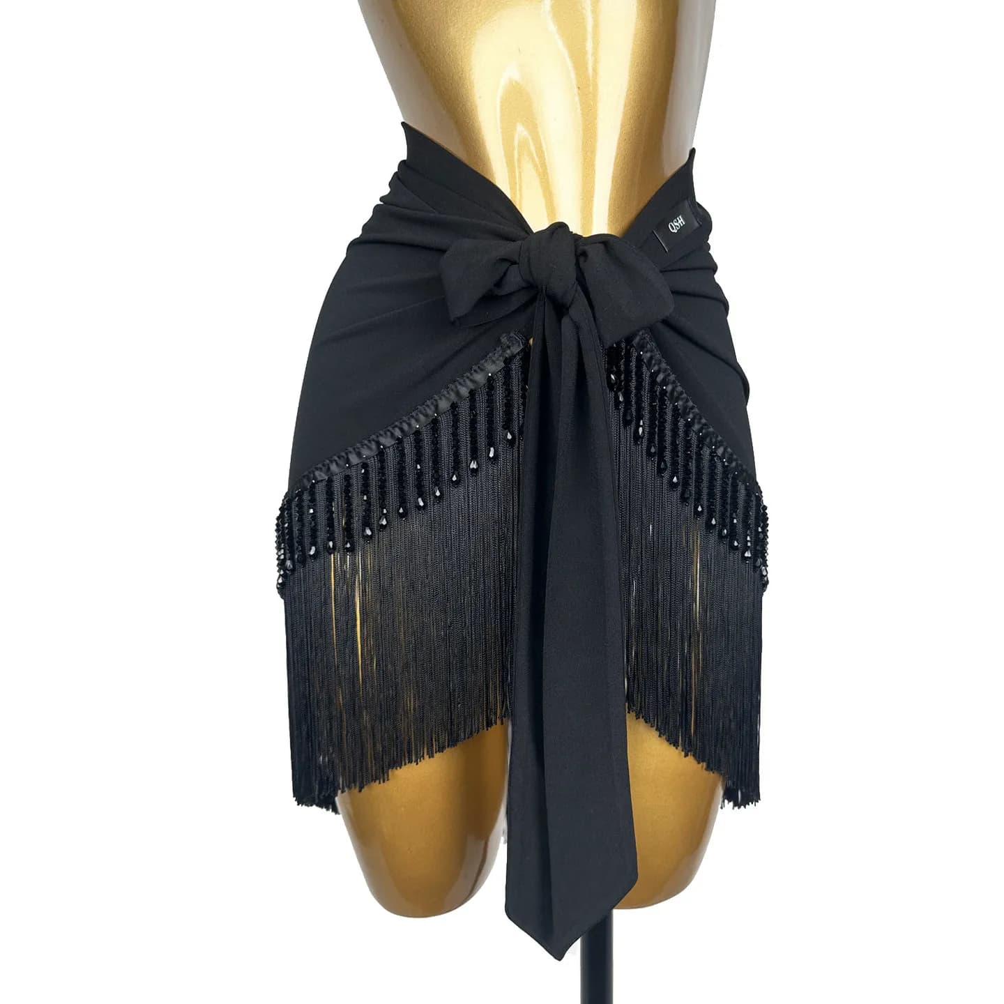 Jupe de danse latine à franges, écharpe de taille pour femme adulte, jupe une pièce, écharpe de tail