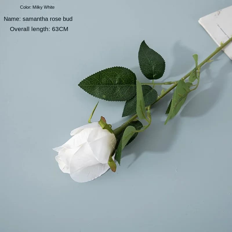 Rose branche longue 63cm, décoration de maison, Simulation de mariage, Bouquet de fleurs à la main, 