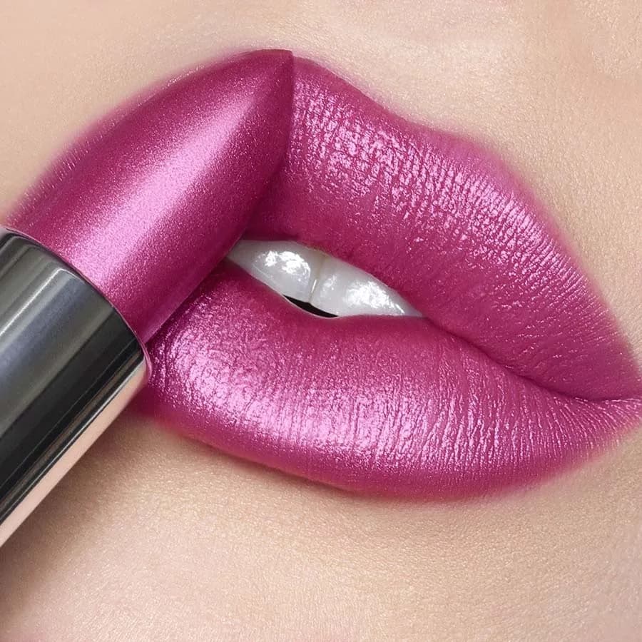 1 PC Rouge à Lèvres Métallique Longue Tenue, Brillant, Imperméable, Hydratant, Lumineux, Teinte Scin