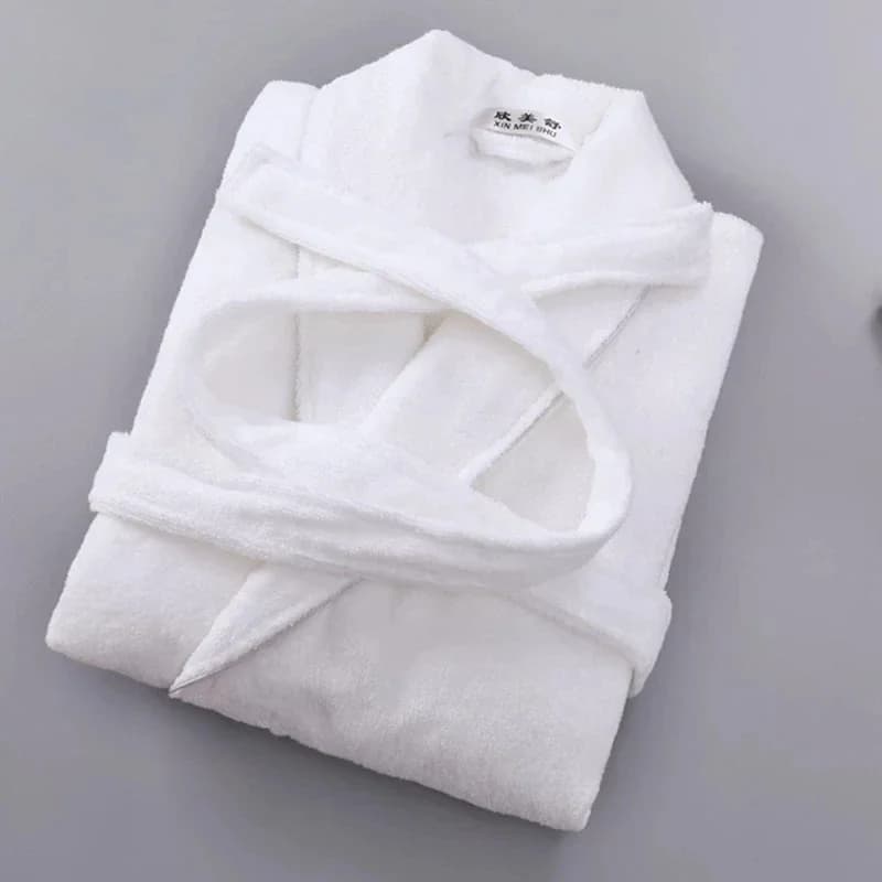Peignoir éponge 100% coton pour hommes et femmes, vêtements de nuit longs, robe de demoiselle d'honn