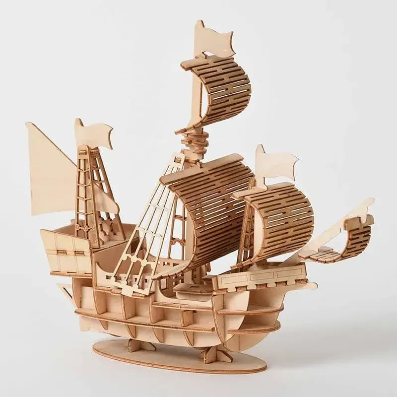 Jouets de bateau à voile 3D, Puzzle en bois, modèle d'assemblage, Kits d'artisanat en bois, décorati
