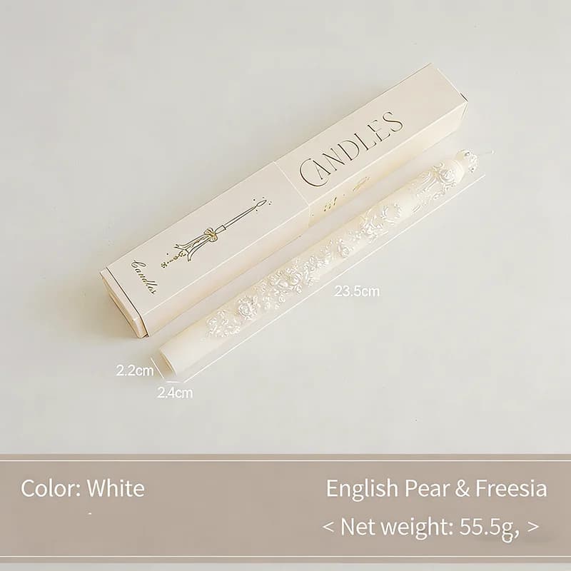 Bougies longues romantiques pour chandeliers, bougies coniques parfumées pour mariage, décorations d