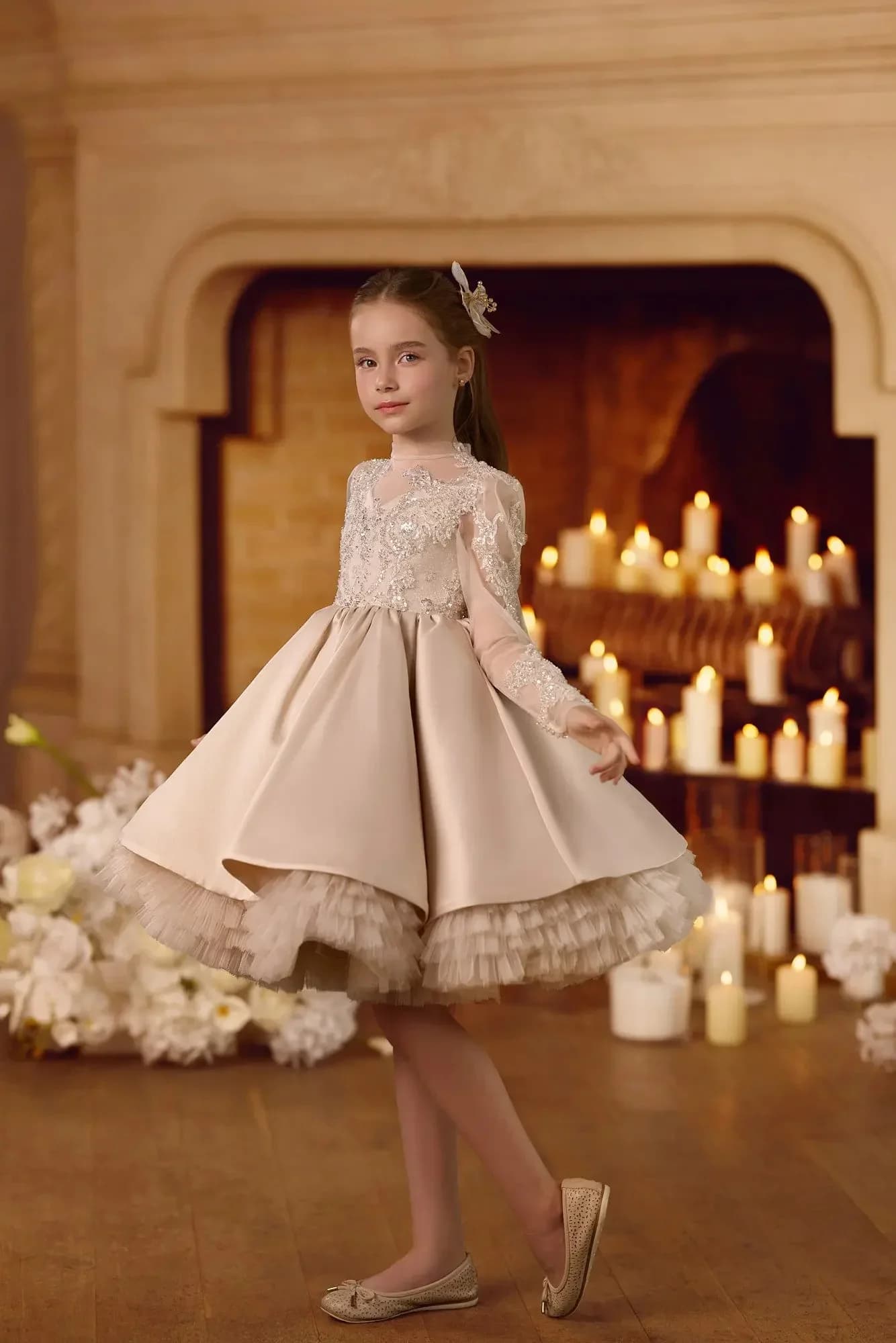 Robe de demoiselle d'honneur personnalisée JDY à manches longues en dentelle, robe de soirée de mari