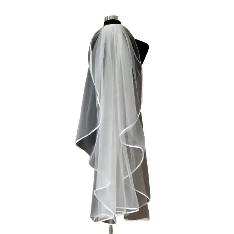 P9fe Long Veils Wedding Cheving avec Clip à cheveux intégré Soft Fabric Bridal Accessoire