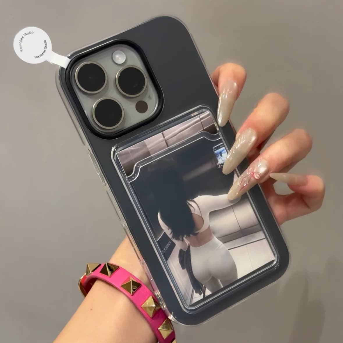 Étui de luxe 2 en 1 avec fente pour carte Photo, étui souple antichoc pour iPhone 17 Air 11 12 13 14