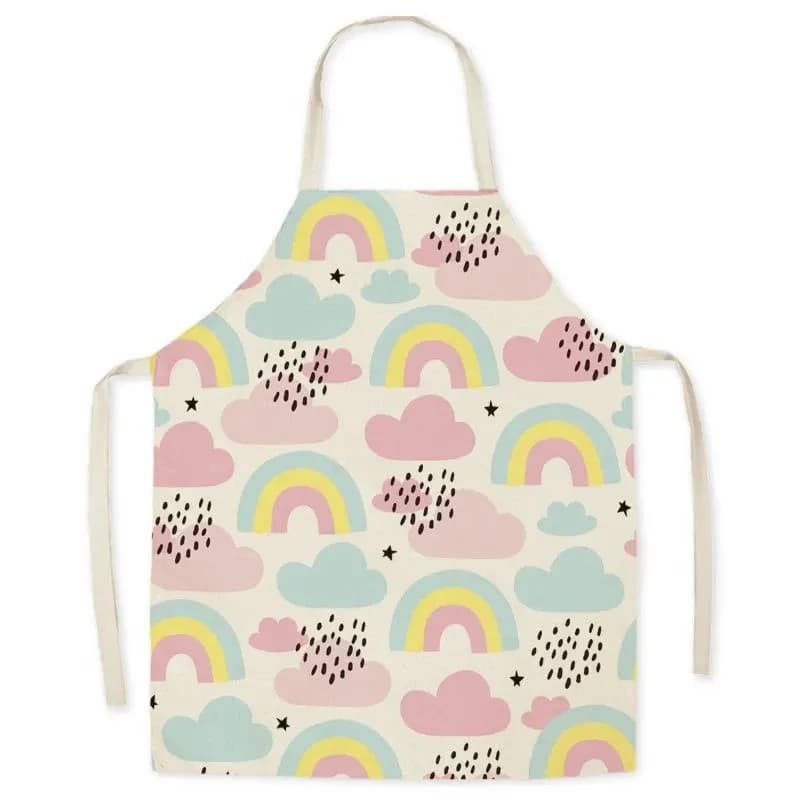 Tablier d'été à motif abstrait de soleil arc-en-ciel, sans manches, pour adultes, cuisine, hommes et