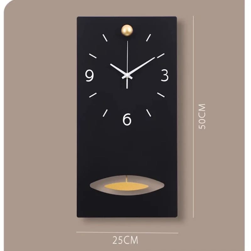 Longue horloge murale silencieuse en métal, décoration de salon moderne, montre-bracelet verticale à