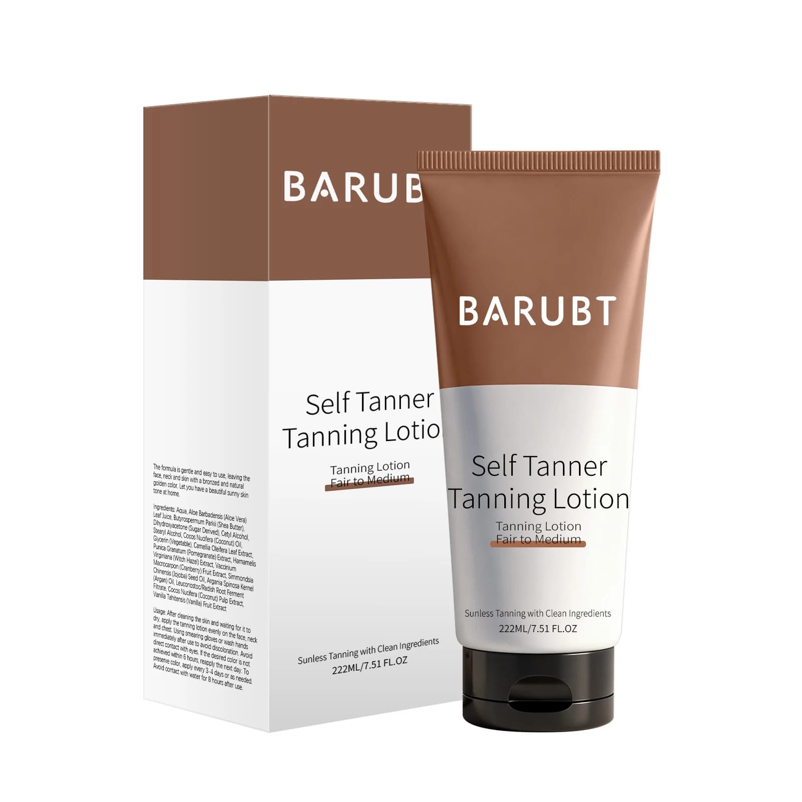 Crème Autobronzante Intensive Protection UV Imperméable Longue Durée Teint Uniforme Hydratant Corps 