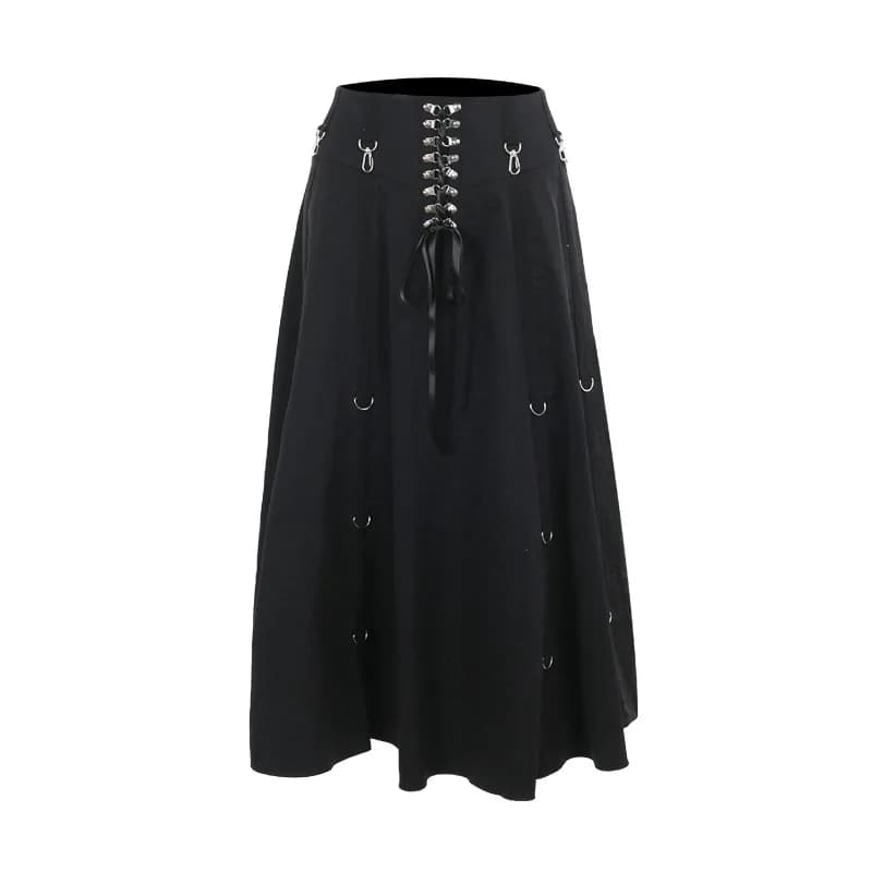 Goth Streetwear jupe gothique femmes Harajuku Emo Alternative Grunge taille haute pansement a-ligne 