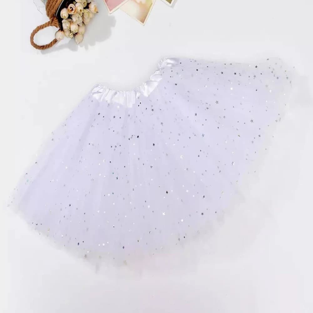Jupe petite jupe pour filles de 3 à 8 ans, vêtements de danse pour bébés filles, Tutu brillant, étoi