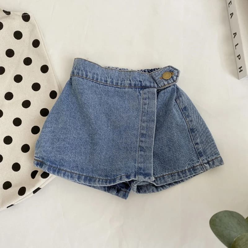 Jupe-short en jean pour filles, nouvelle collection été 2026, style coréen, décontracté, avec bouton