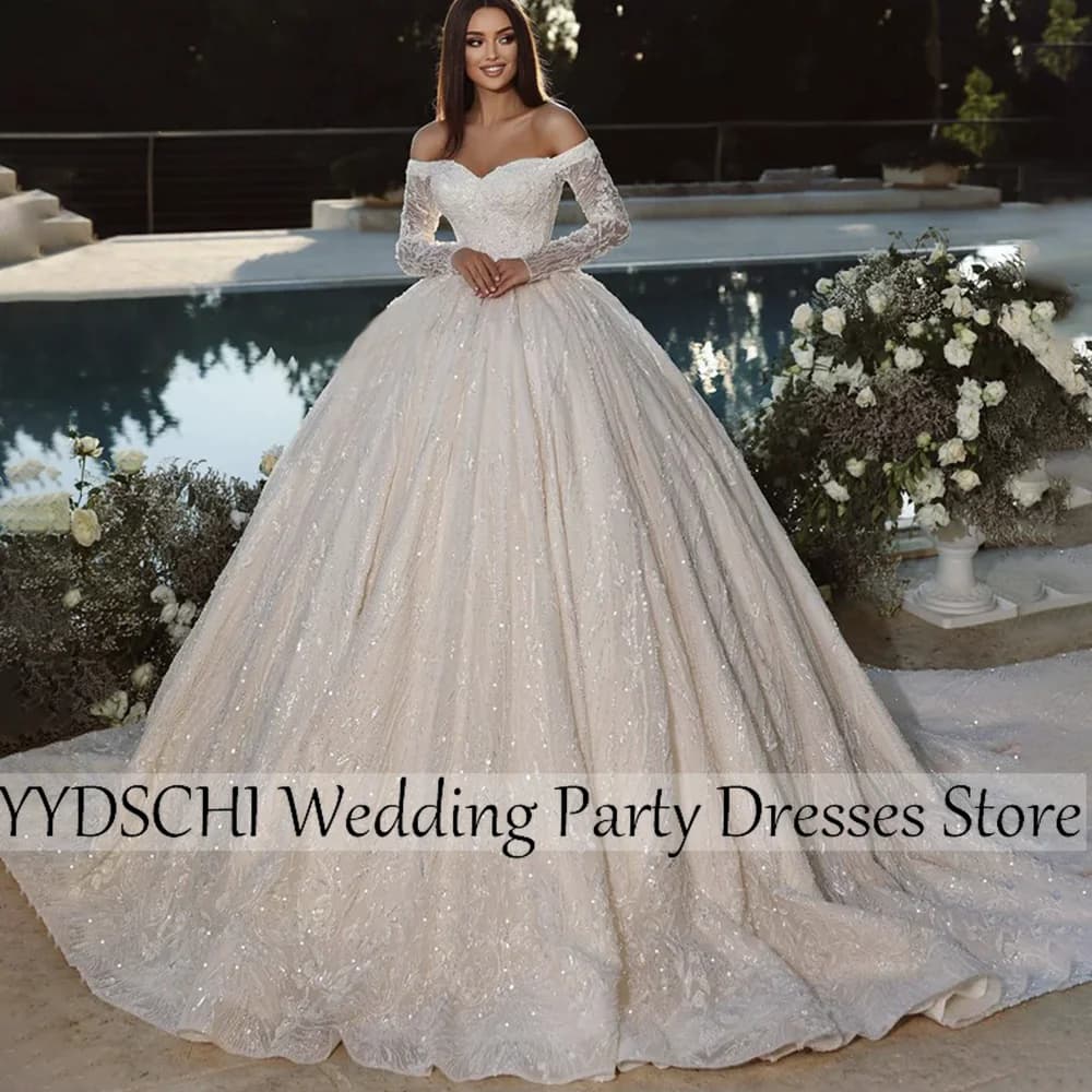 Robes de mariée 2026 : Robe de mariée sexy à longue traîne, Robe de plage, Robes de bal exquises, Ro
