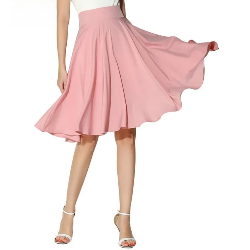 Jupe midi évasée multicolore confortable, style bohème, polyvalente, coupe trapèze, brodée, en pur c